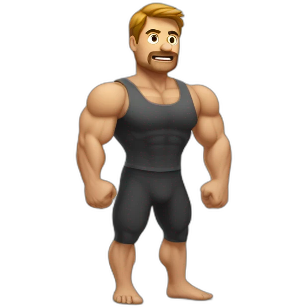 Personne Avé une grosse mâchoire musclé emoji