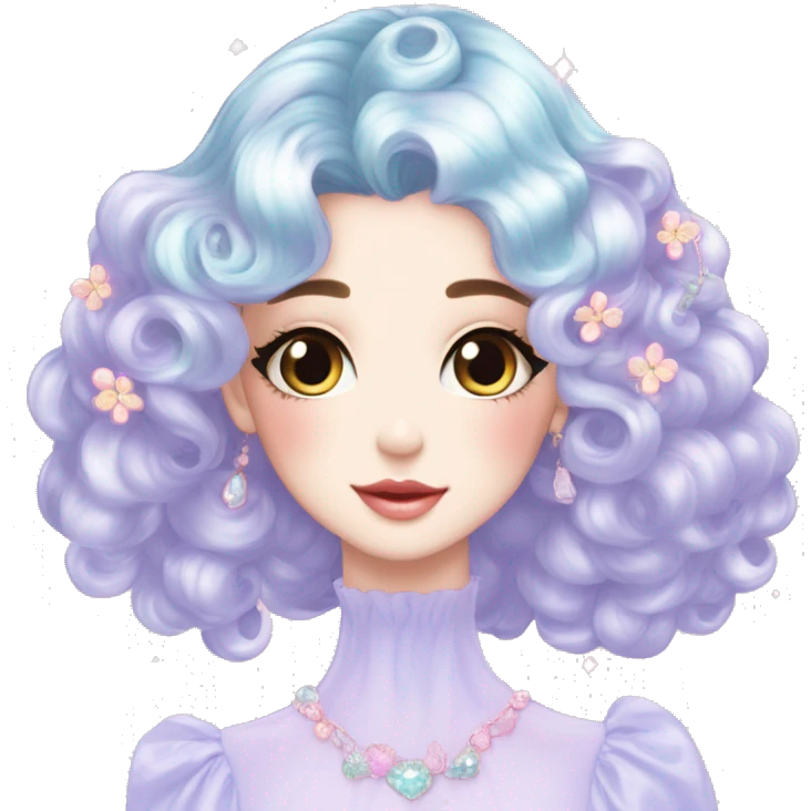Dreamy pretty VOGUE elegant kawaii shiny pastel lady pastelcore kawaii beautiful hair fairycore cottagecore jewels trending aesthetic emoji