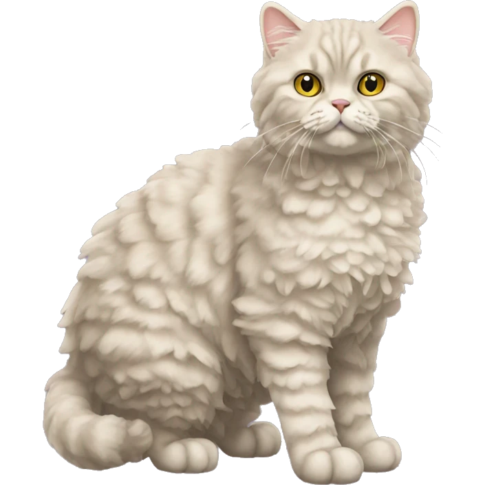Selkirk Rex Cat Full Body emoji