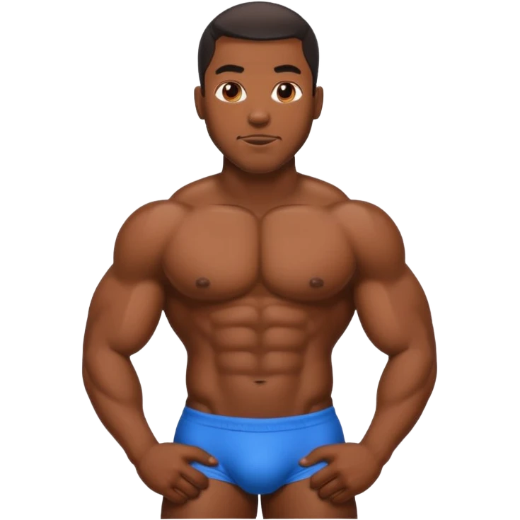Giant big booty black oily man  emoji