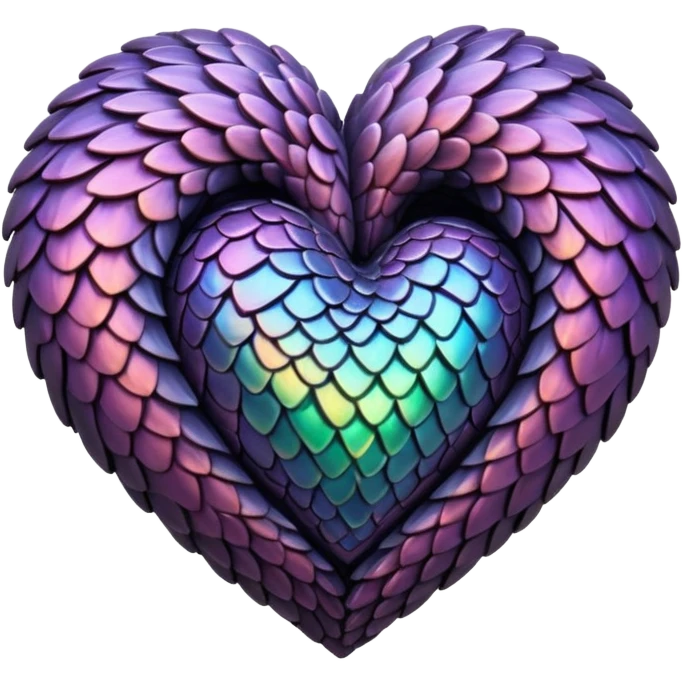 dark warm iridescent SCALEy heart emoji