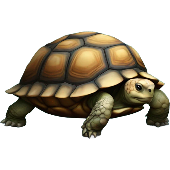Tortoise under the moon light emoji