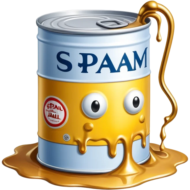 surreal salvadore dali style melting spam can landscape emoji
