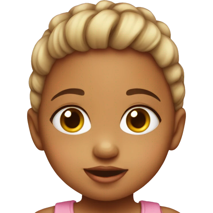 Baby girl cute emoji