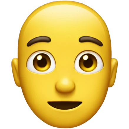 Normal yellow emoji doing sideye emoji