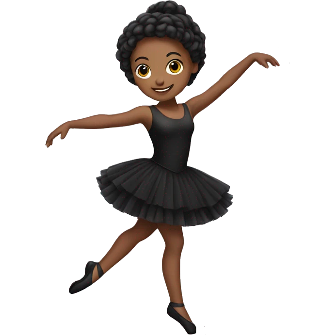 Bailarina preta emoji