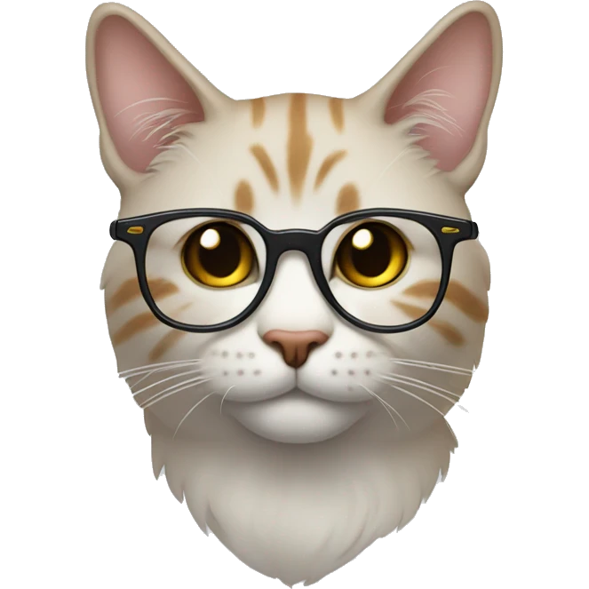 crie um gato de oculos emoji