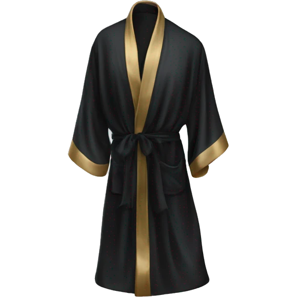 Luxury black silky robe emoji
