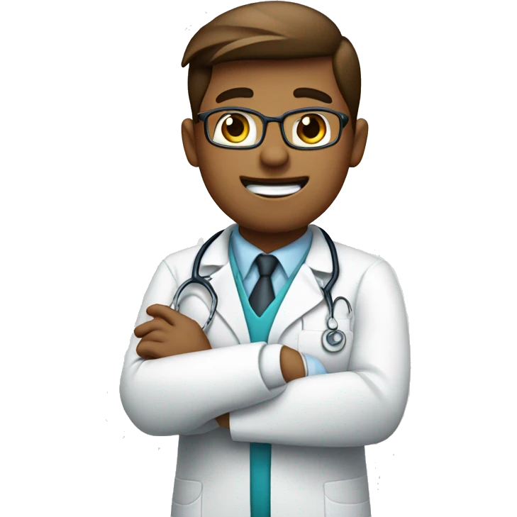 Dentist doctor saying no with crossed hands  emoji