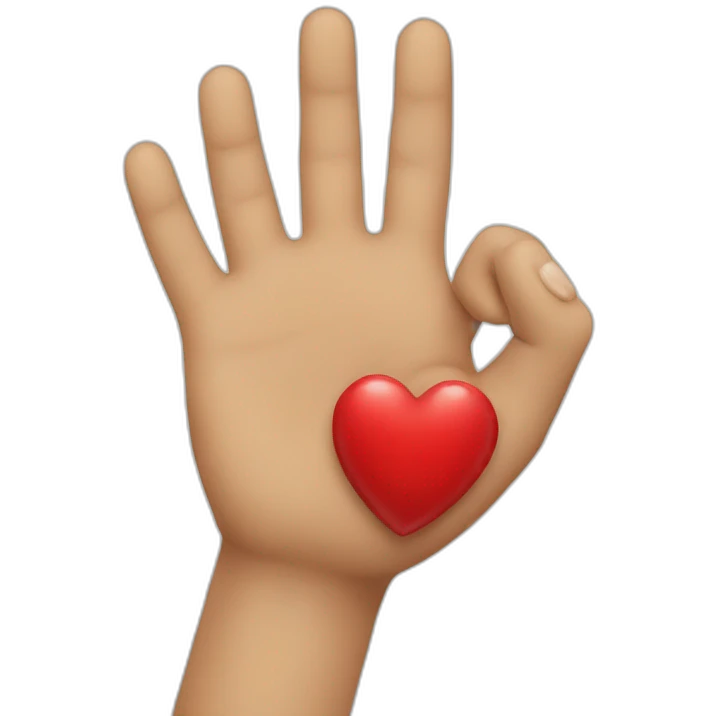 Coeur avec les mains emoji