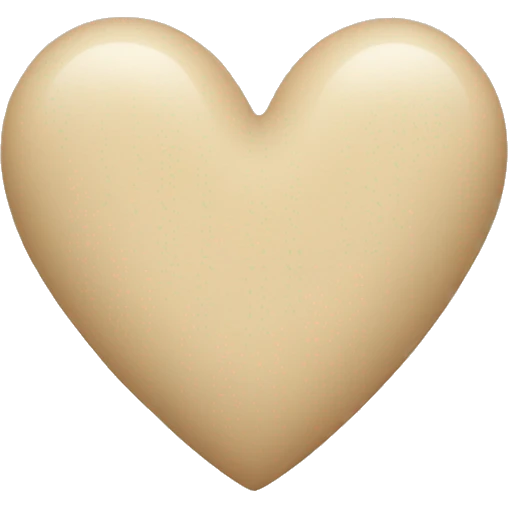 beige heart emoji