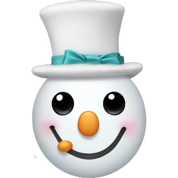 coquette snowman with bows emoji