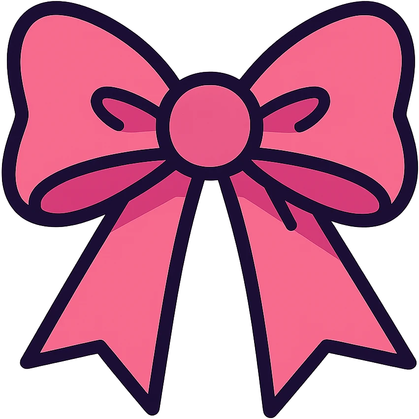 pink gothic bow emoji