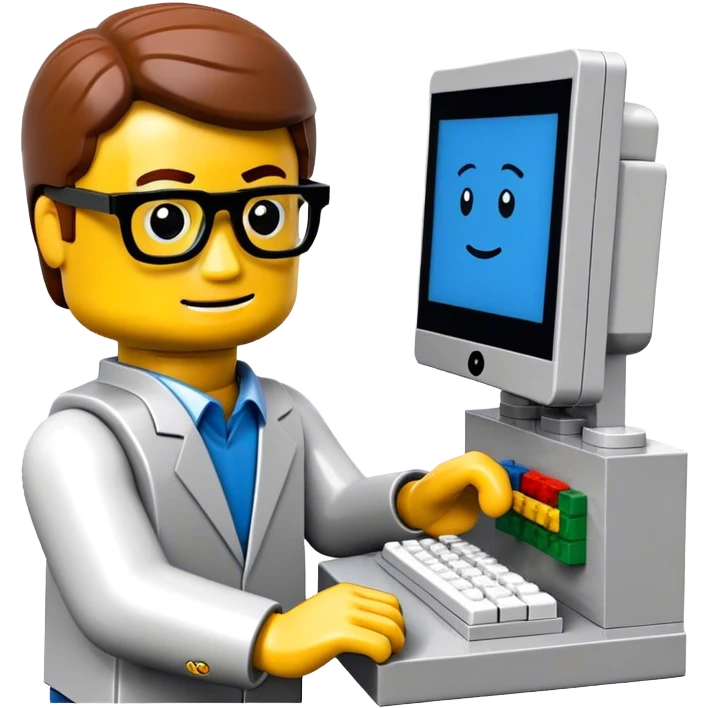 lego homme informaticien emoji