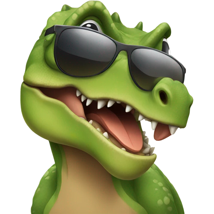 Dinosaur wearing sunglasses  emoji