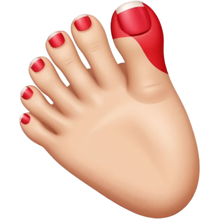 make a toe emoji with french tips emoji