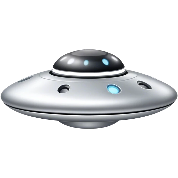 sliver color Ufo minimal design  emoji