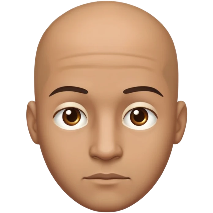 A brown man with a bald head emoji