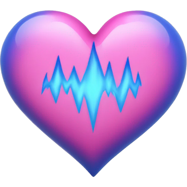 Pink heart with blue flames emoji