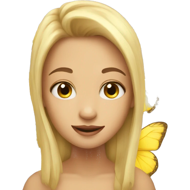 Yellow butterfly emoji
