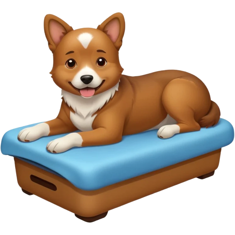 dog getting massage emoji