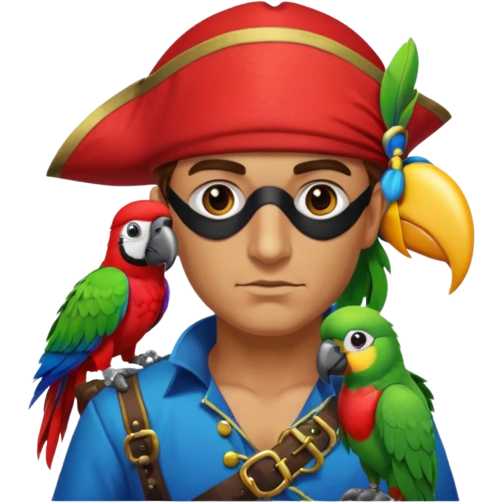 pirate and parrot emoji