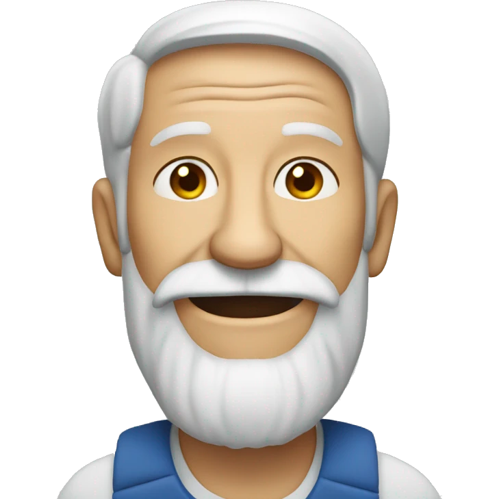 smiling old man with beard emoji