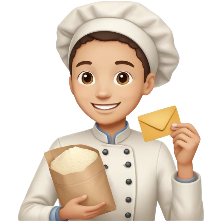 Happy face with card in his hand sniffing flour emoji