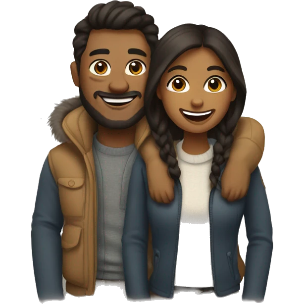 happy couple in alaska emoji