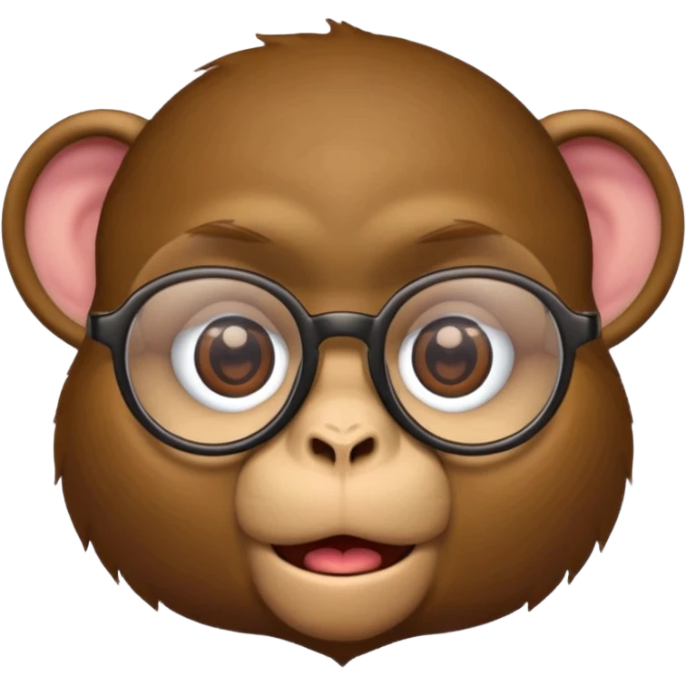 monkey face wearing glasses emoji
