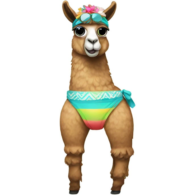 Llama in a bikini emoji