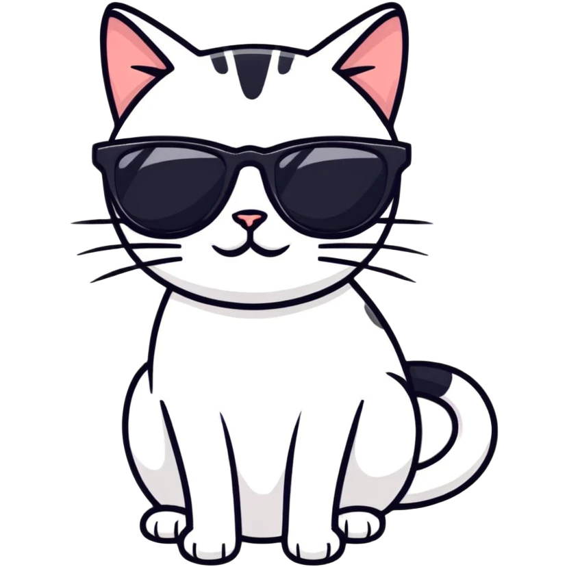 Cat with sunglasses emoji