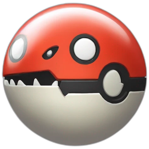 pokeball with a dino logo emoji