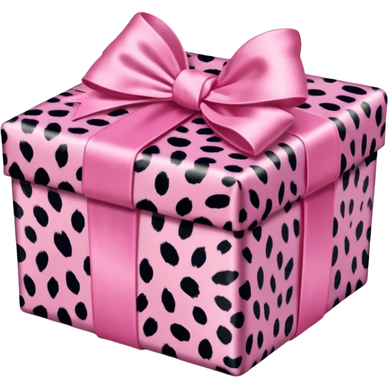 pink leopard print present emoji