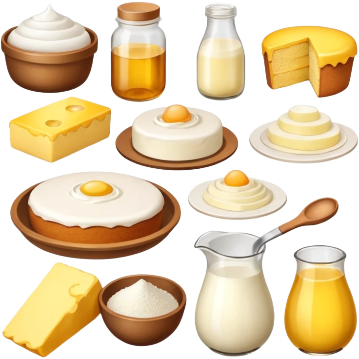 cake baking ingredients emoji