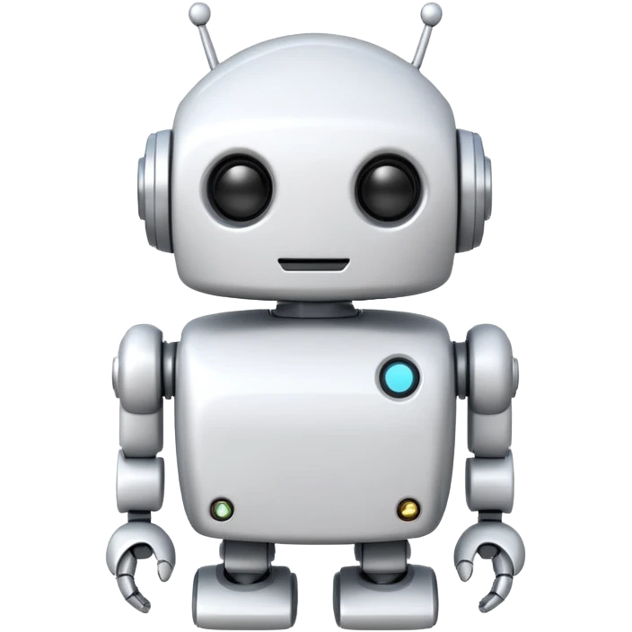robot old cartoon simple toy white innocent round adorable emoji