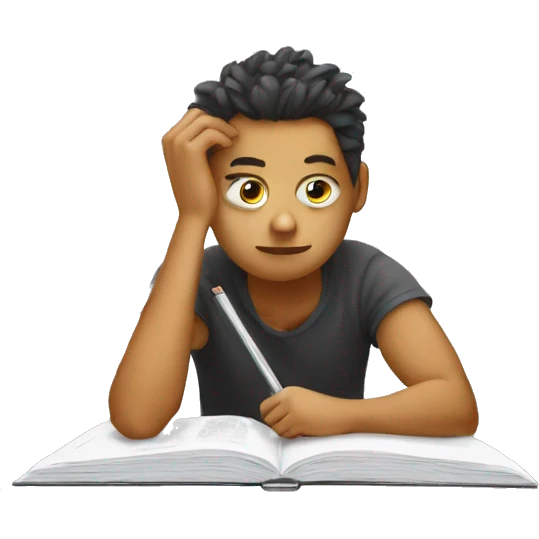 Bored of studying  emoji