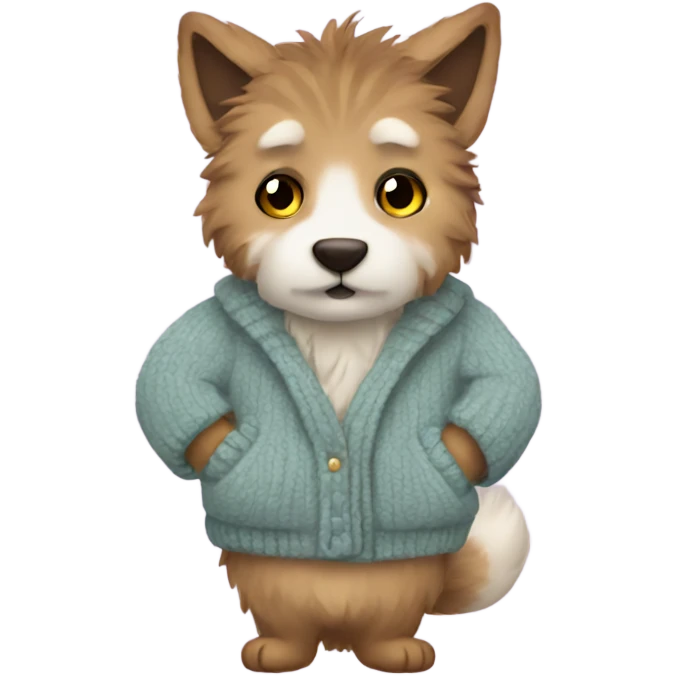 A furry cardigan emoji