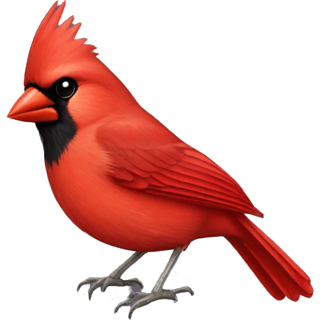 Cardinal bird emoji