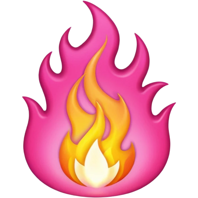 Full Pink flame with no other colours emoji
