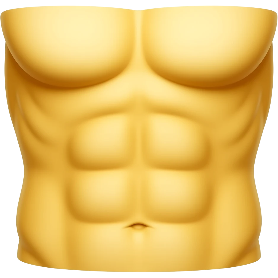 A yellow pair of abs 8 pack just the abs emoji