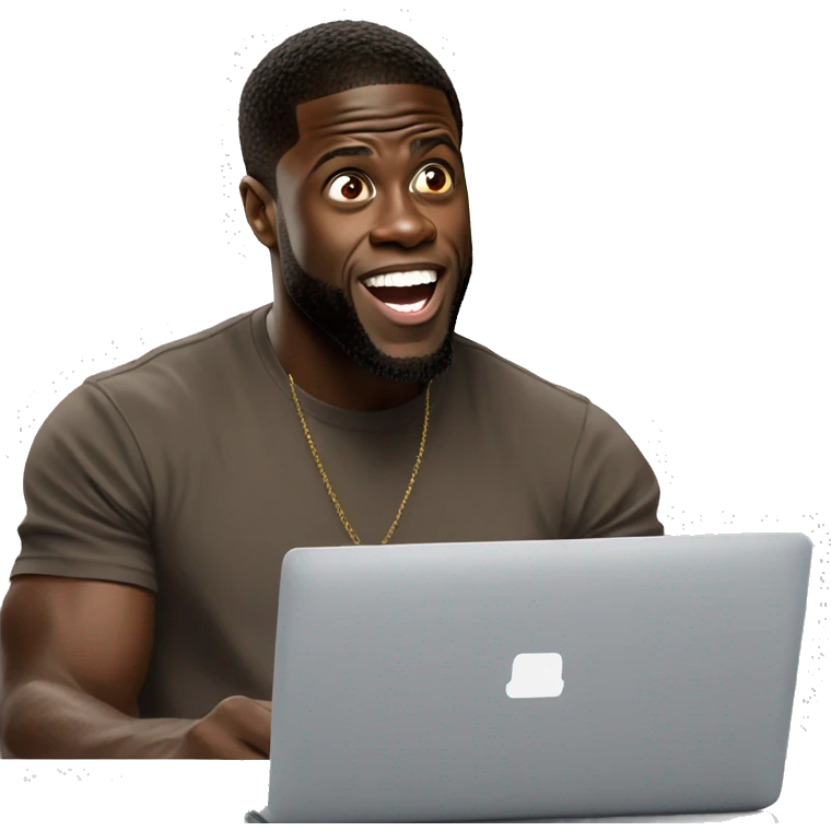 Kevin hart watching Facebook emoji