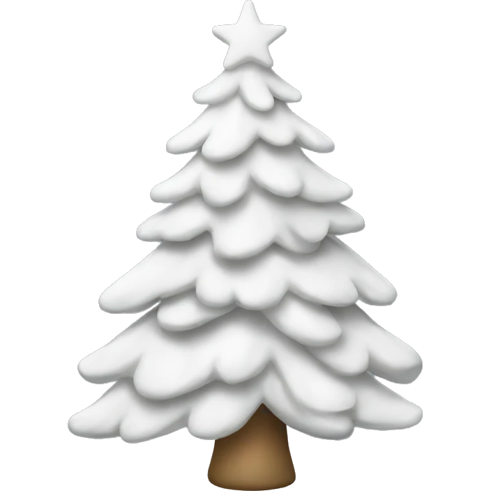 christmas white tree emoji