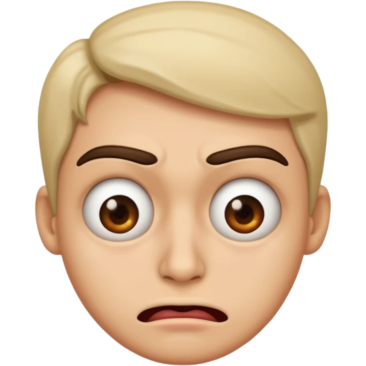 Freaky weird discusted face emoji