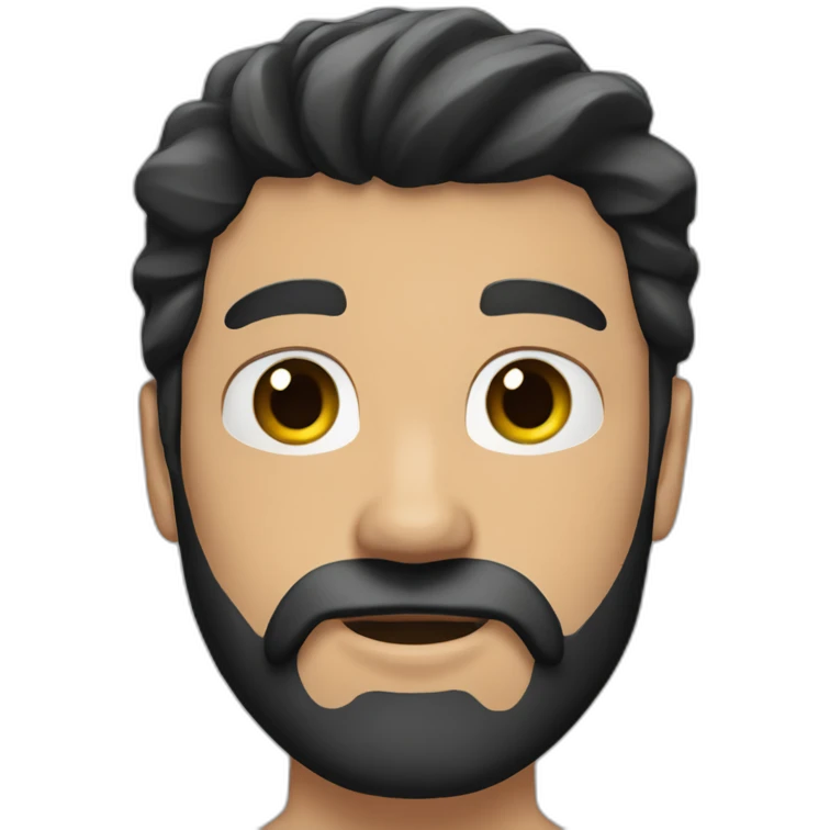 white-man-black-hair-beard-muscles emoji