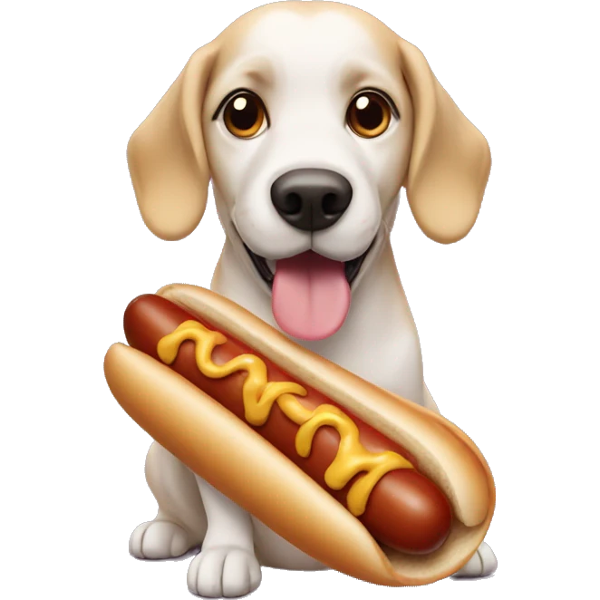 dog in a hotdog emoji