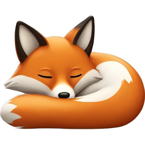 fox curled up  emoji