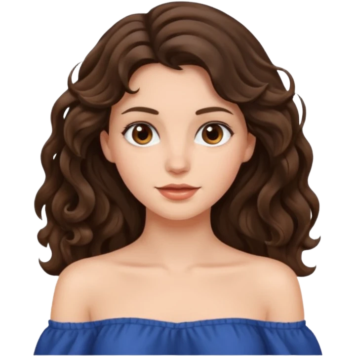 Brunette girl wavy nothing underneath  emoji
