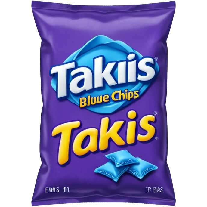 takis blue chips bag
 emoji