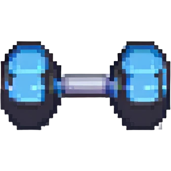 dumbbell, pixel art style emoji
